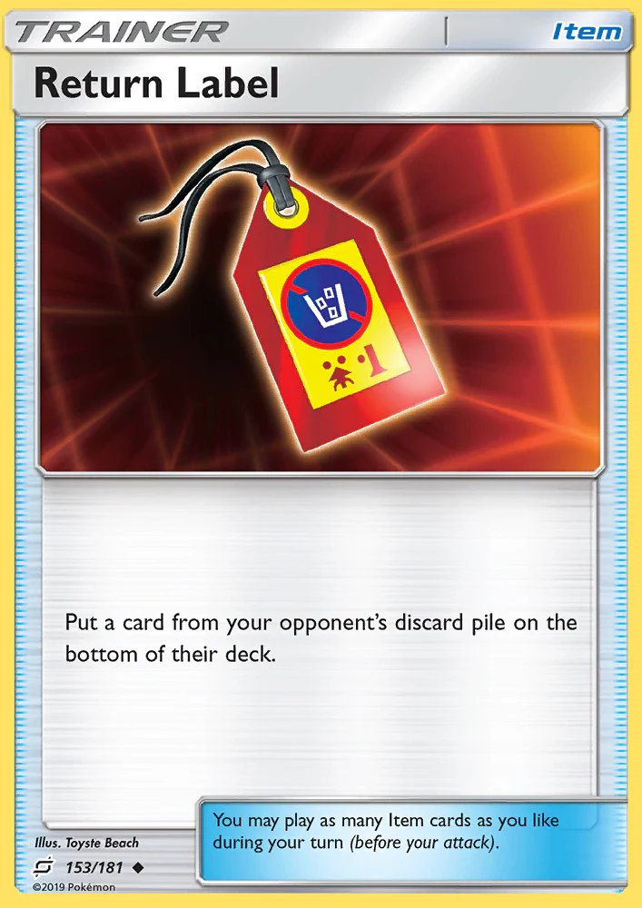 Team Up 153 Return Label