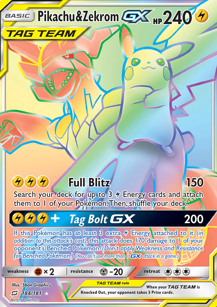 Team Up 184 Pikachu & Zekrom-GX