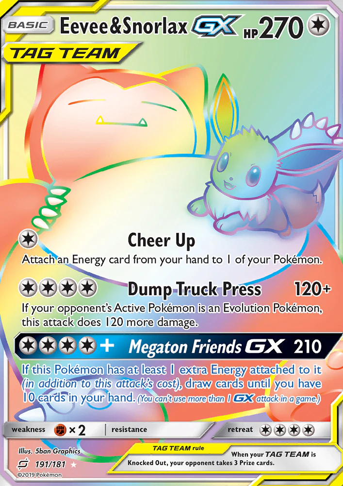 Team Up 191 Eevee & Snorlax-GX