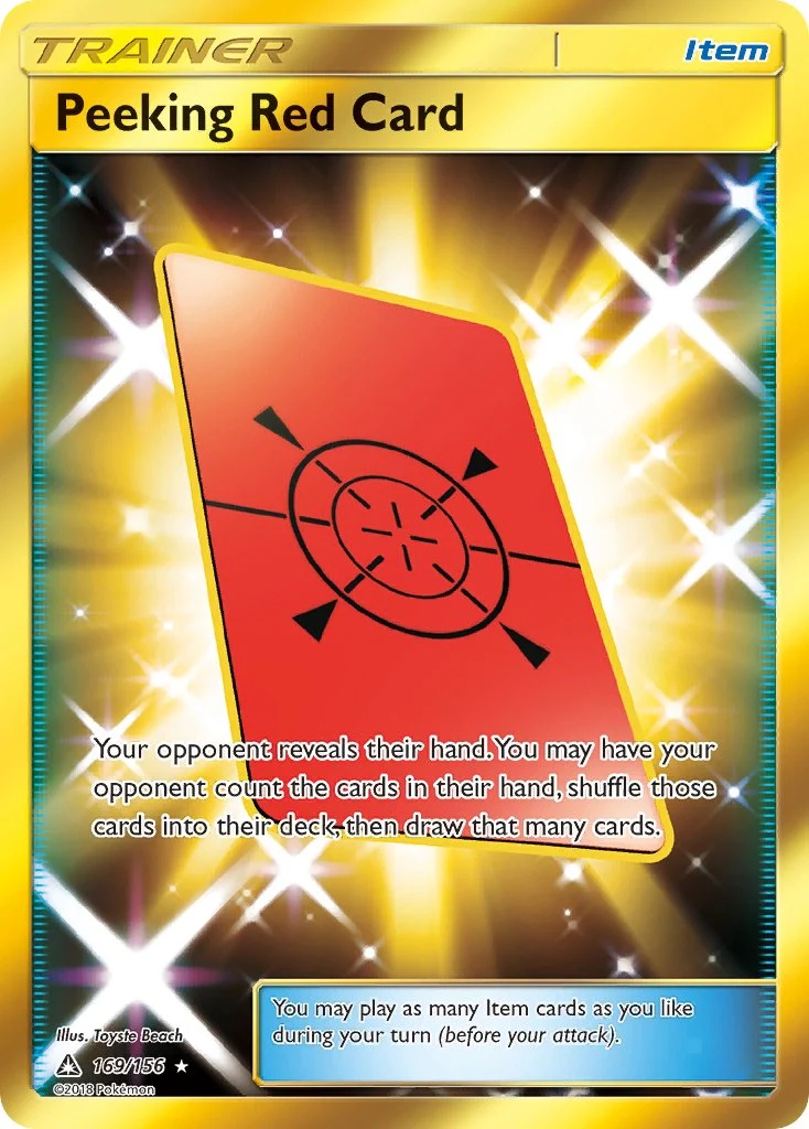 Ultra Prism 169 Peeking Red Card