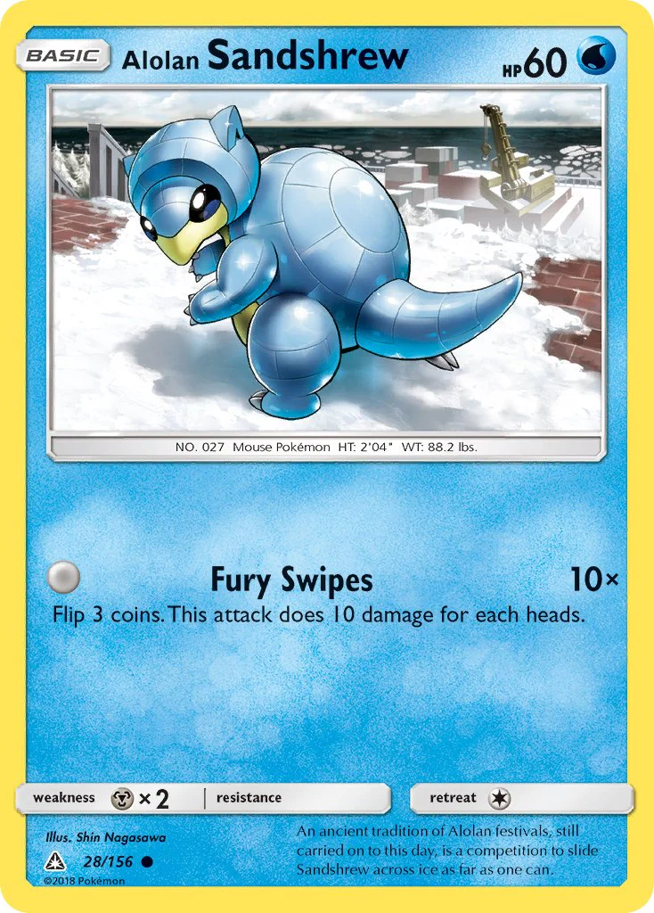 Ultra Prism 028 Alolan Sandshrew