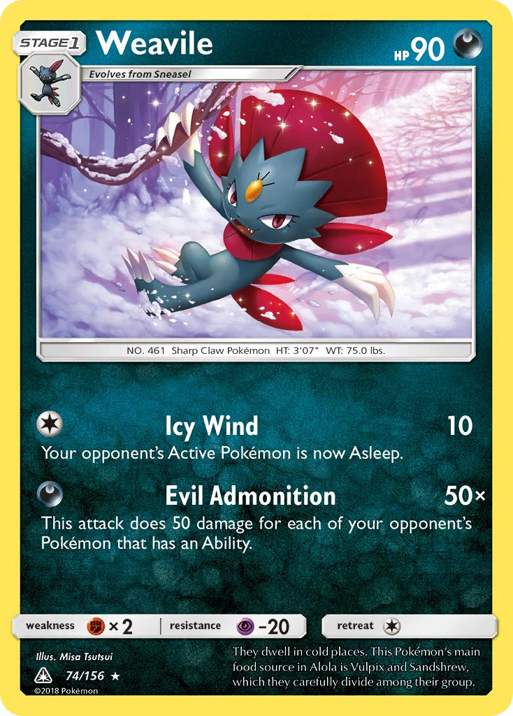 Ultra Prism 074 Weavile