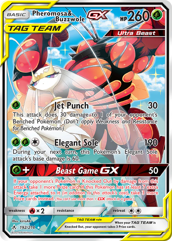 Unbroken Bonds 192 Pheromosa & Buzzwole-GX