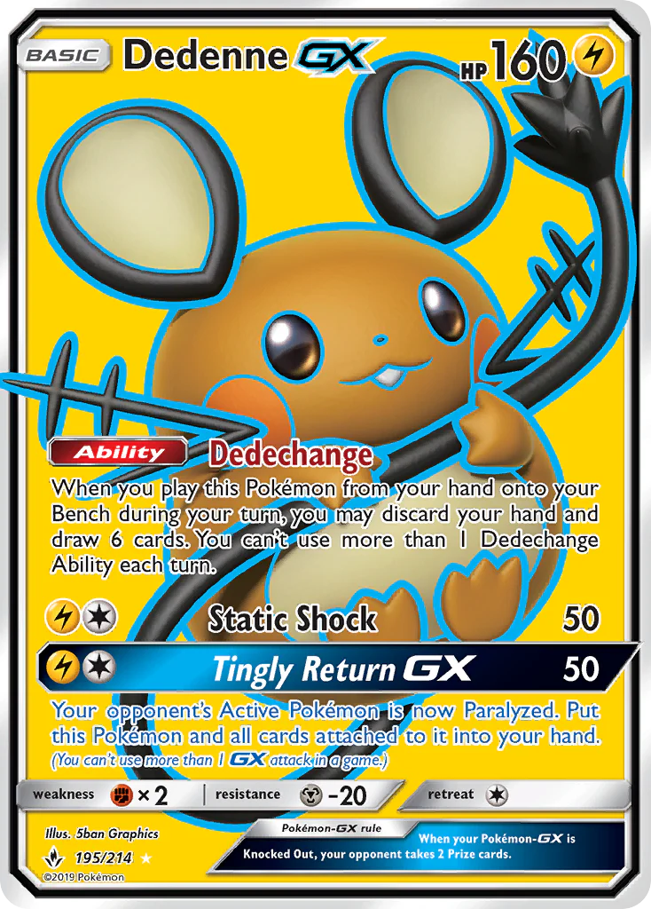 Unbroken Bonds 195 Dedenne-GX