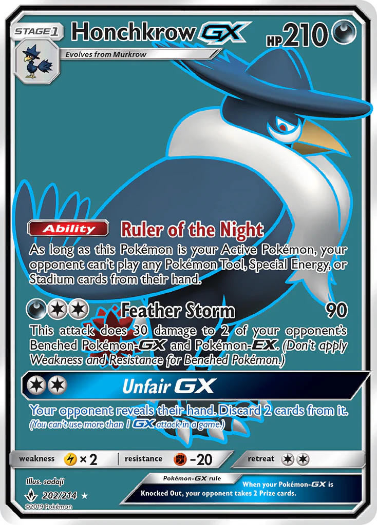 Unbroken Bonds 202 Honchkrow-GX