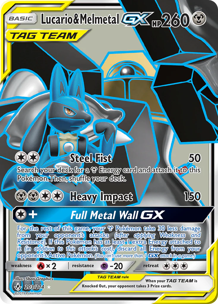 Unbroken Bonds 203 Lucario & Melmetal-GX