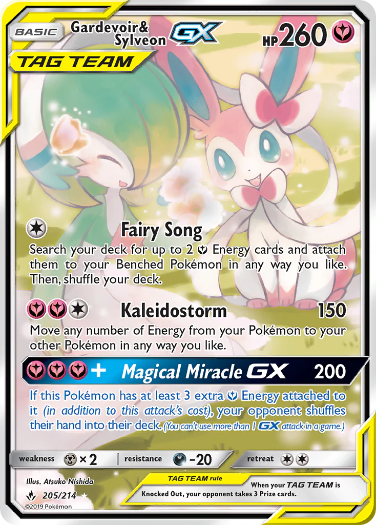 Unbroken Bonds 205 Gardevoir & Sylveon-GX