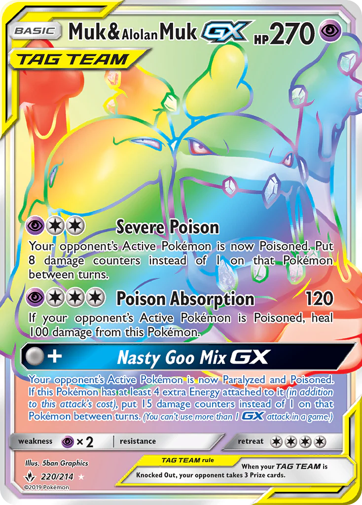 Unbroken Bonds 220 Muk & Alolan Muk-GX