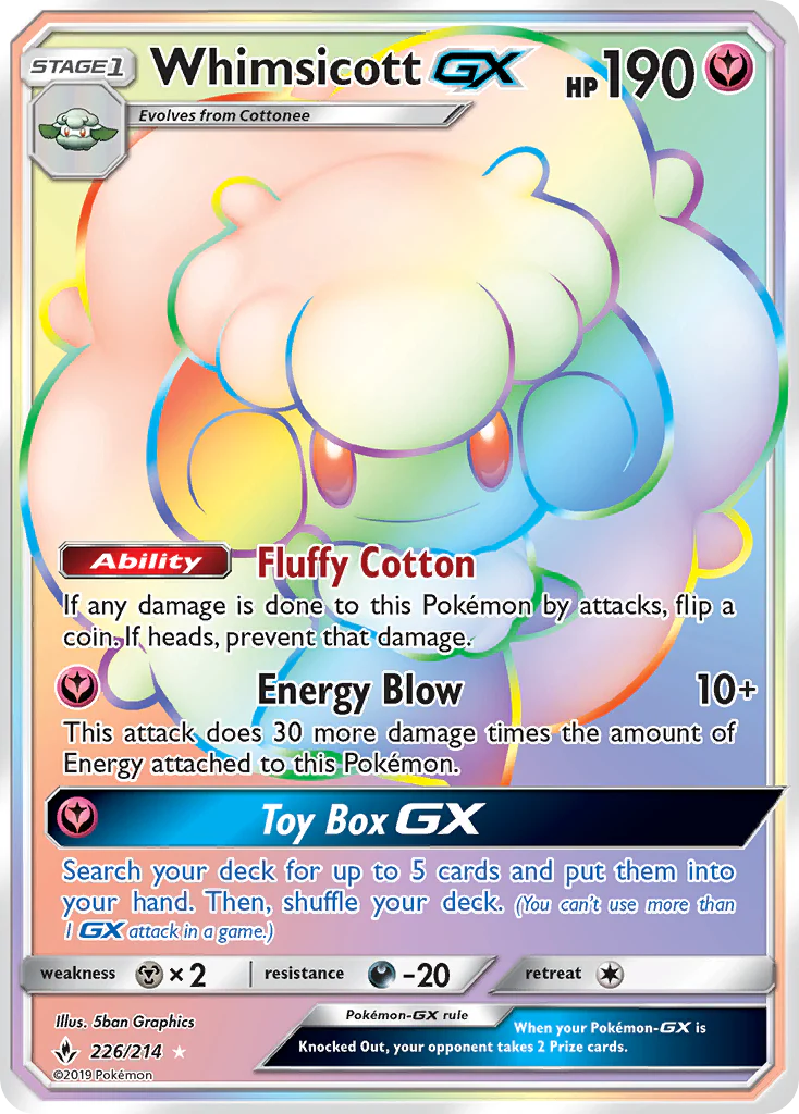 Unbroken Bonds 226 Whimsicott-GX