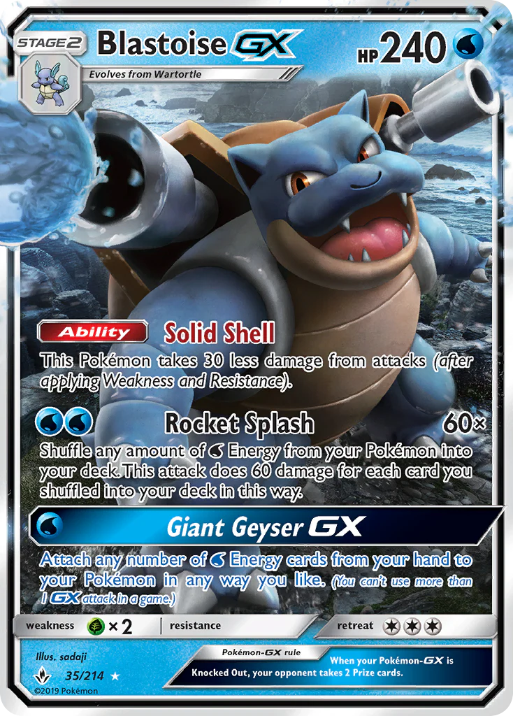 Unbroken Bonds 035 Blastoise-GX