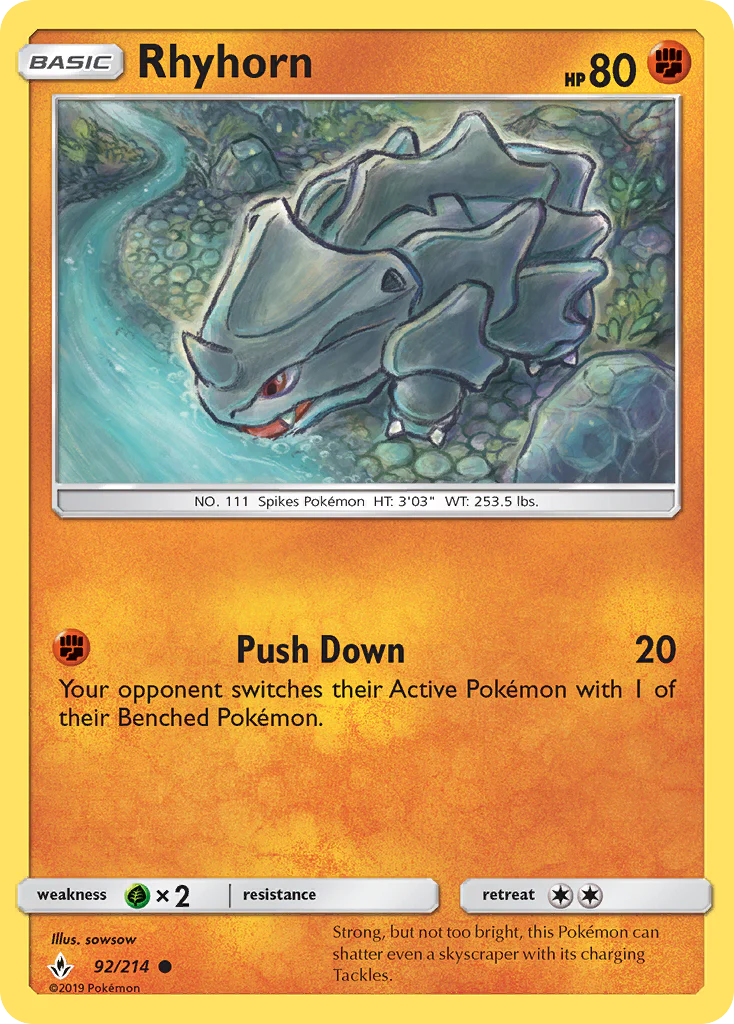 Unbroken Bonds 092 Rhyhorn