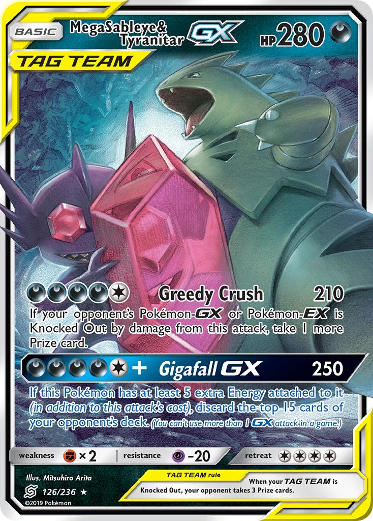 Unified Minds 126 Mega Sableye & Tyranitar-GX