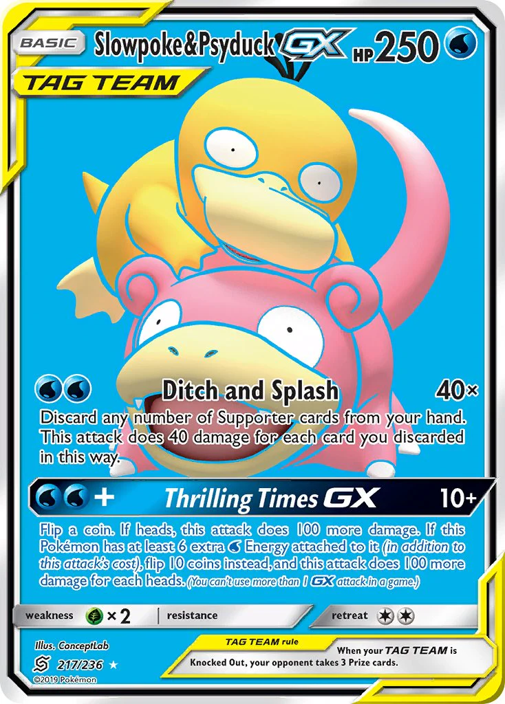 Unified Minds 217 Slowpoke & Psyduck-GX