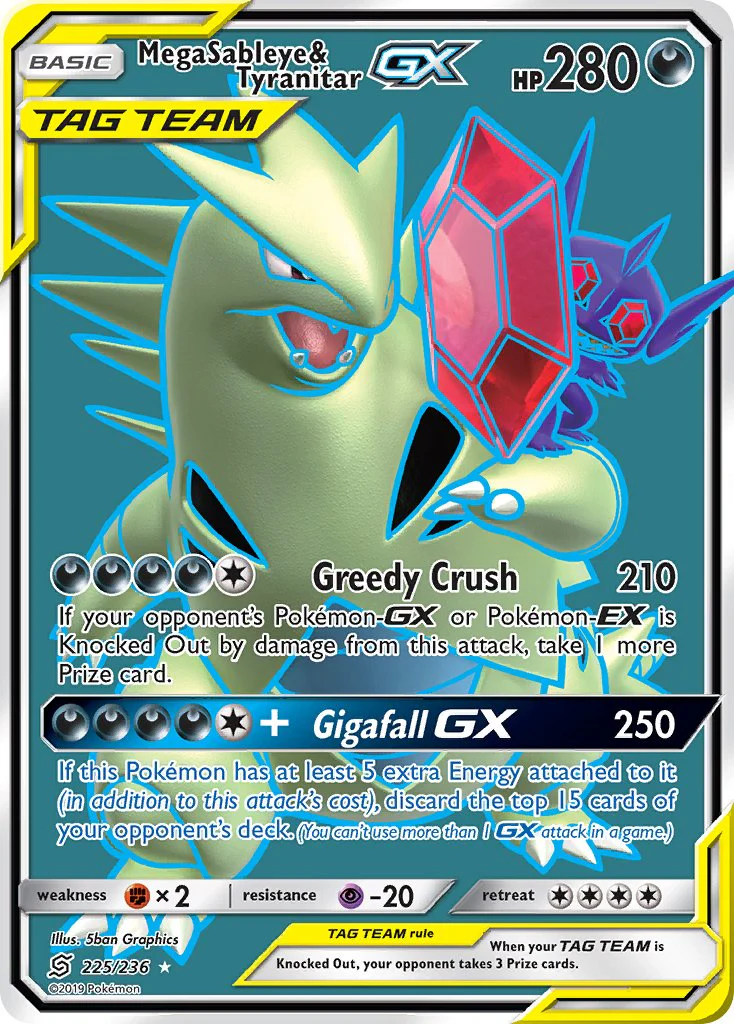 Unified Minds 225 Mega Sableye & Tyranitar-GX