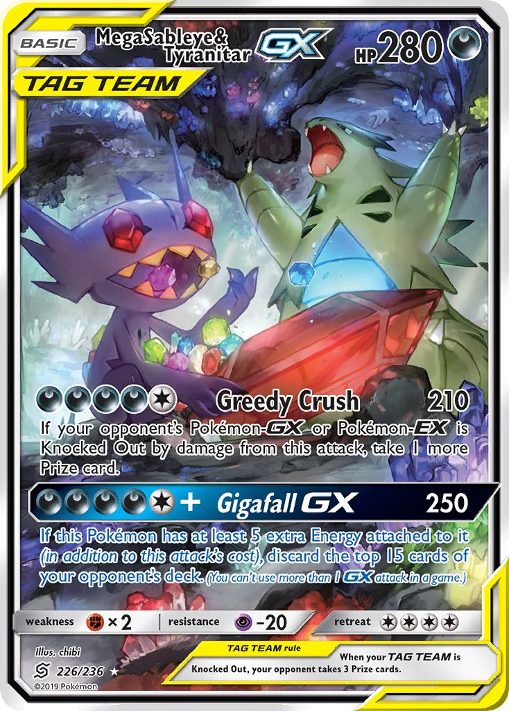 Unified Minds 226 Mega Sableye & Tyranitar-GX