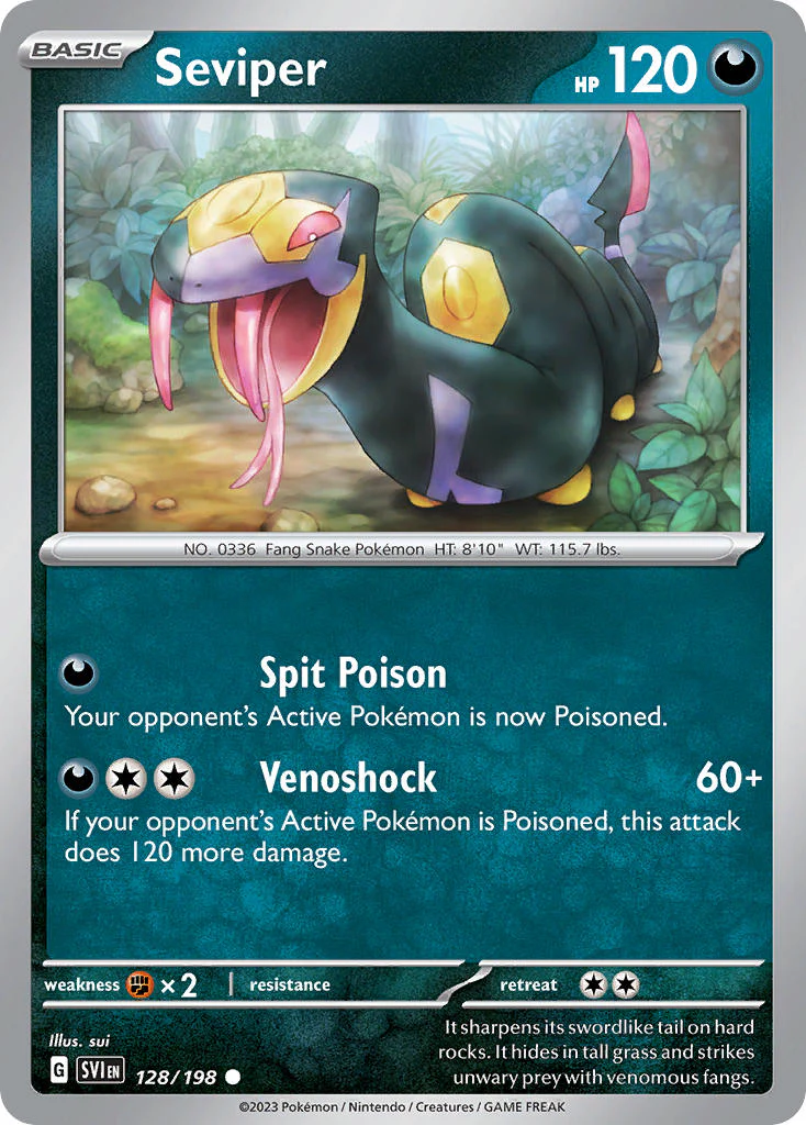 Scarlet and Violet Base 128 Seviper