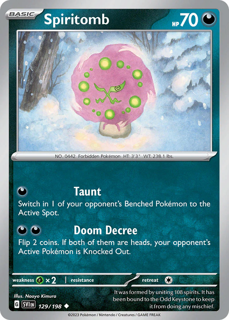 Scarlet and Violet Base 129 Spiritomb