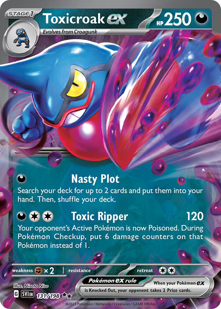 Scarlet and Violet Base 131 Toxicroak ex