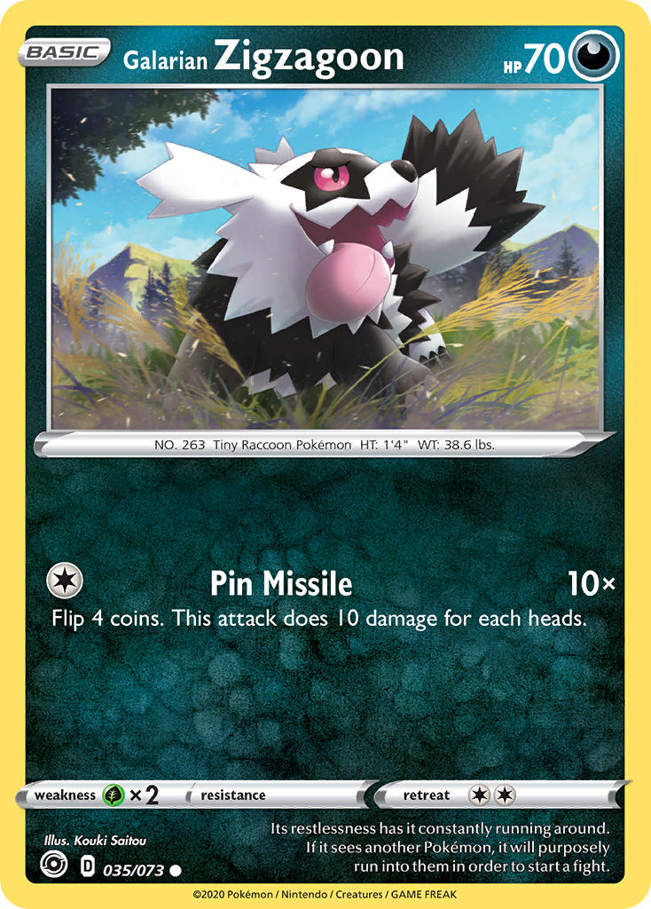 Champions Path 035 Galarian Zigzagoon