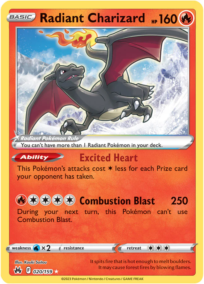 Crown Zenith 020 Radiant Charizard