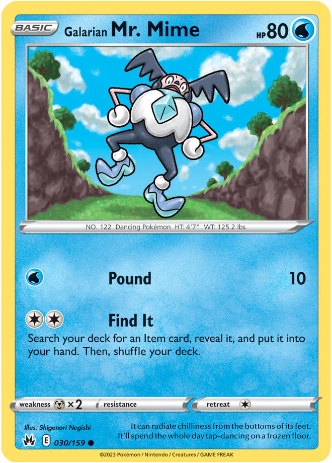 Crown Zenith 030 Galarian Mr. Mime