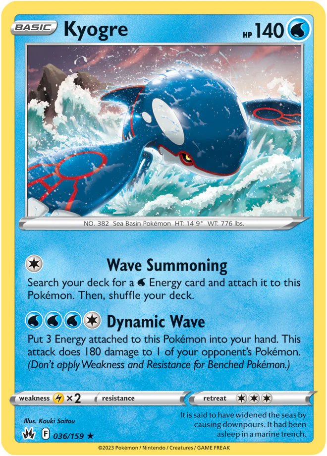 Crown Zenith 036 Kyogre