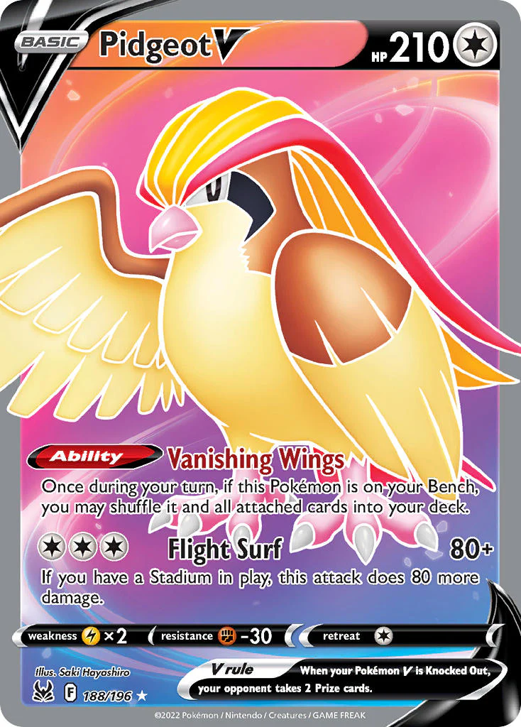 Lost Origin 188 Pidgeot V