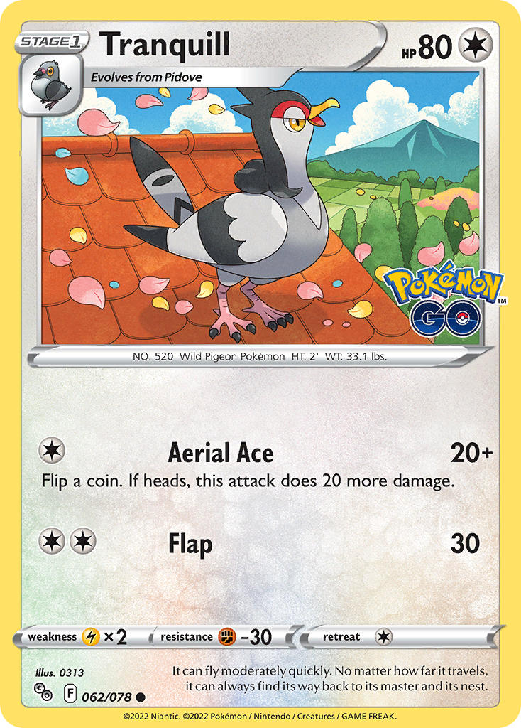 Pokemon GO 062 Tranquill