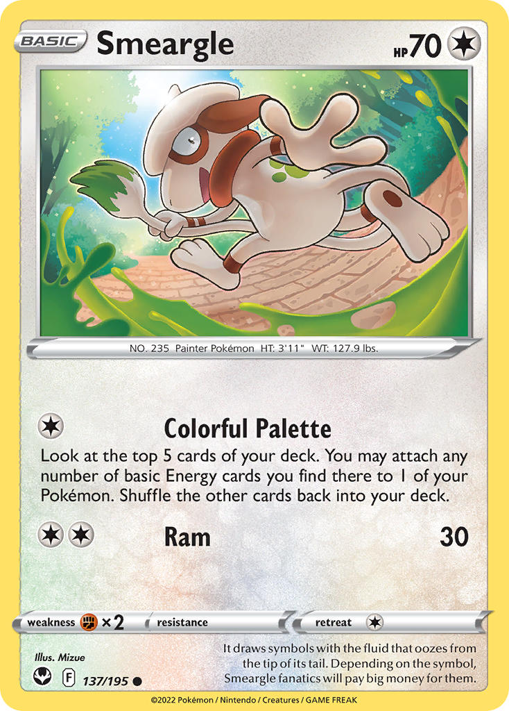 Silver Tempest 137 Smeargle
