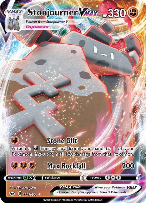 Sword and Shield Base 116 Stonjourner VMAX