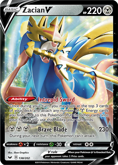 Sword and Shield Base 138 Zacian V