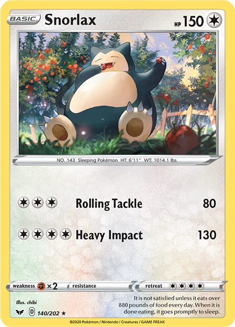 Sword and Shield Base 140 Snorlax