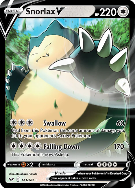 Sword and Shield Base 141 Snorlax V