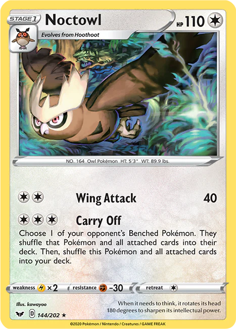 Sword and Shield Base 144 Noctowl