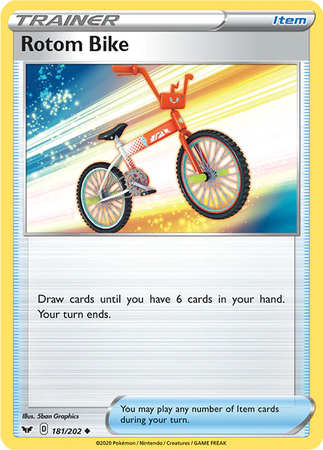 Sword and Shield Base 181 Rotom Bike