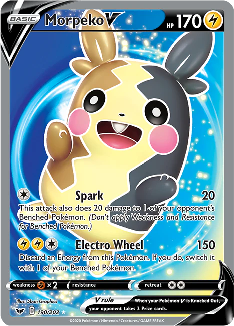 Sword and Shield Base 190 Morpeko V