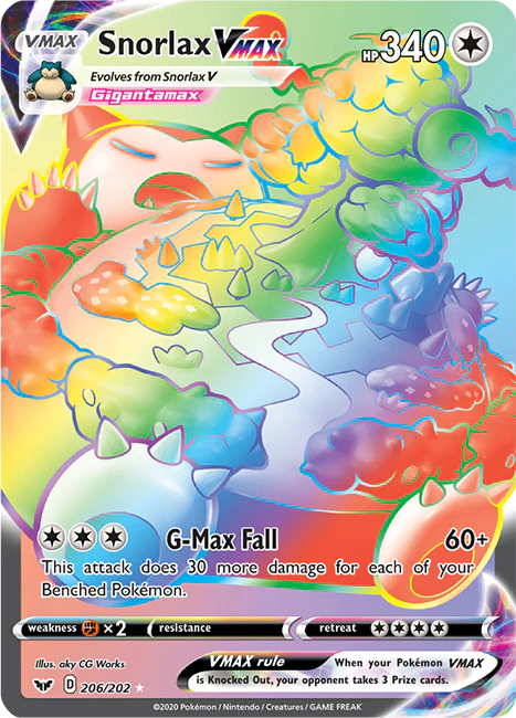 Sword and Shield Base 206 Snorlax VMAX