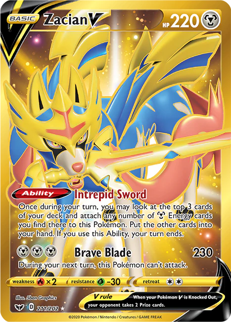 Sword and Shield Base 211 Zacian V