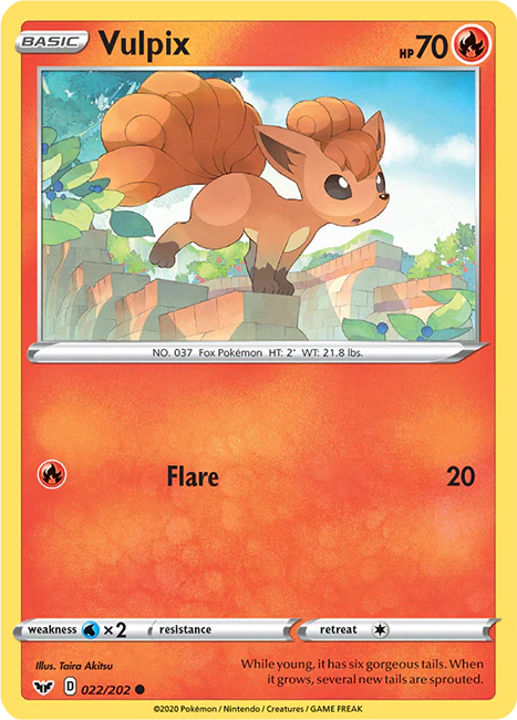 Sword and Shield Base 022 Vulpix