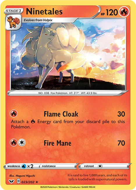 Sword and Shield Base 023 Ninetales