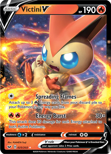 Sword and Shield Base 025 Victini V