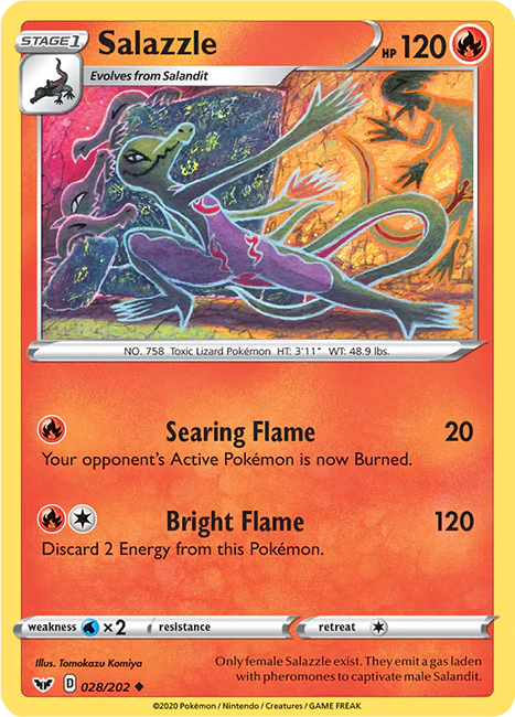 Sword and Shield Base 028 Salazzle