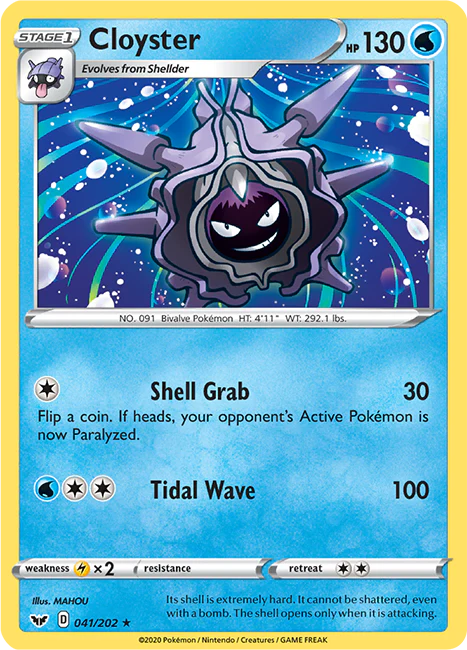 Sword and Shield Base 041 Cloyster