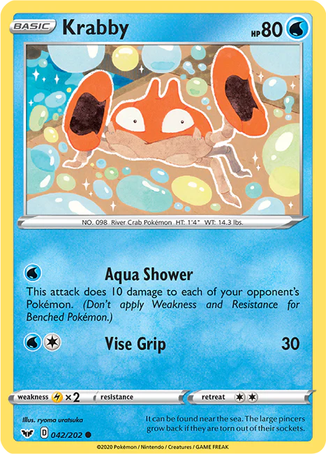 Sword and Shield Base 042 Krabby