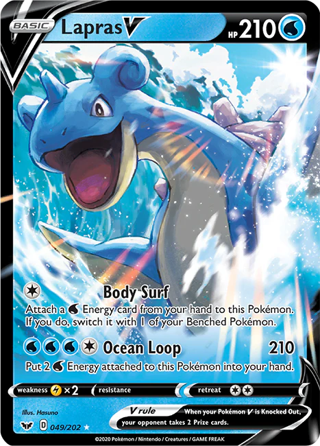 Sword and Shield Base 049 Lapras V