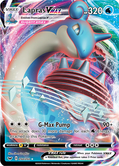 Sword and Shield Base 050 Lapras VMAX