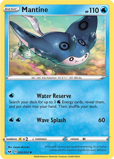 Sword and Shield Base 052 Mantine