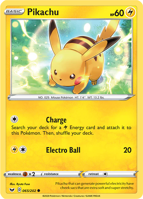 Sword and Shield Base 065 Pikachu