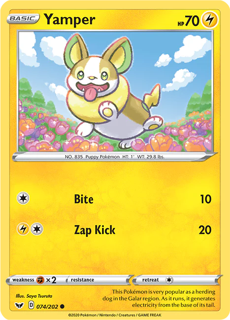 Sword and Shield Base 074 Yamper