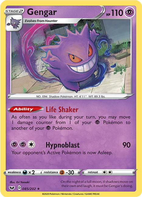 Sword and Shield Base 085 Gengar